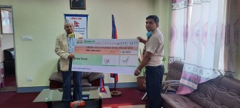 Relief FundCheque handover to Chief Minister of Province No. 5 for COVID 19 Relief fund.